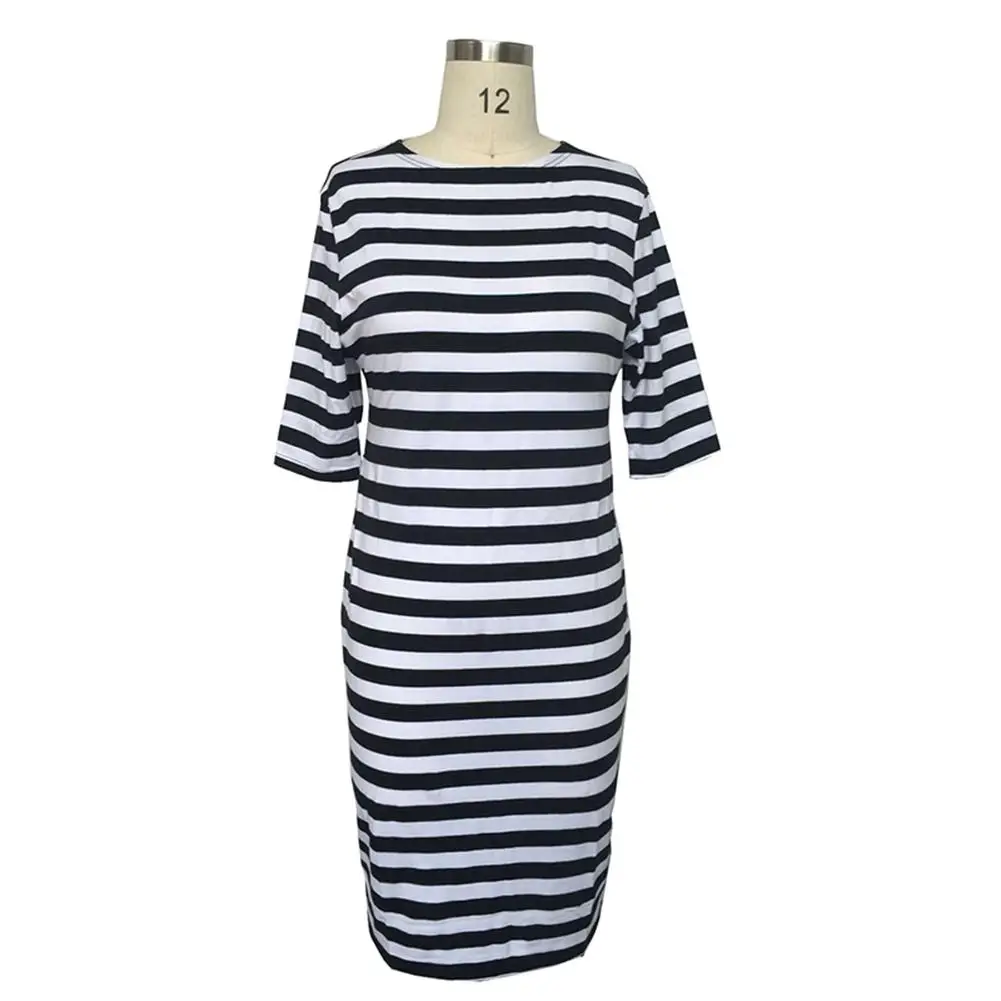 Women's Plus Size Horizontal Striped Print Half Sleeve Loose Knee Length Dress new
Women's Plus Size Horizontal Striped Print Half Sleeve Loose Knee Length Dress new