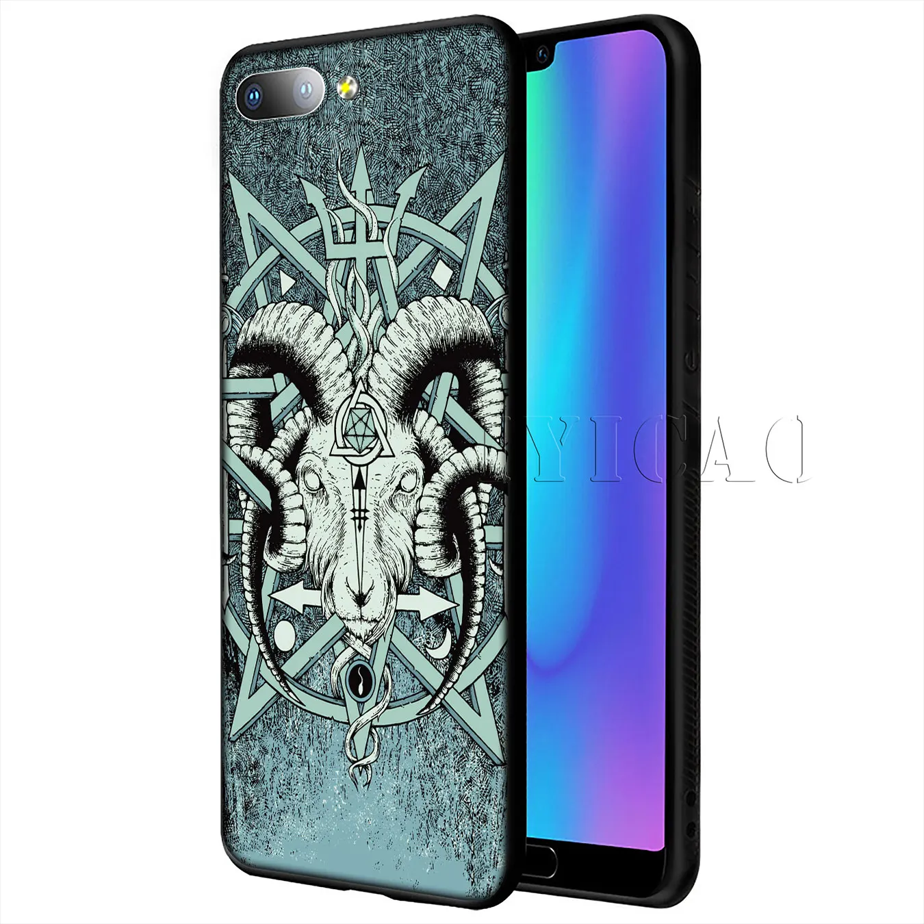 IYICAO сатанинский Череп Мягкий силиконовый чехол для телефона Huawei Y9 Y7 Y6 Prime 2019 Honor 20