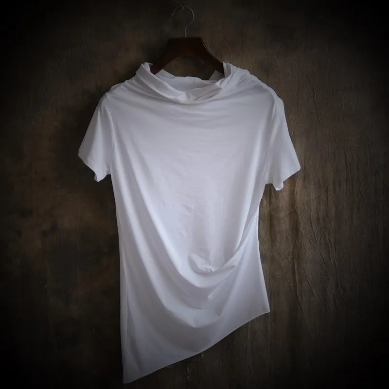 S-4XL!!!2018 summer slim irregular heap turtleneck solid color short-sleeve T-shirt men's clothing
S-4XL!!!2018 summer slim irregular heap turtleneck solid color short-sleeve T-shirt men's clothing
