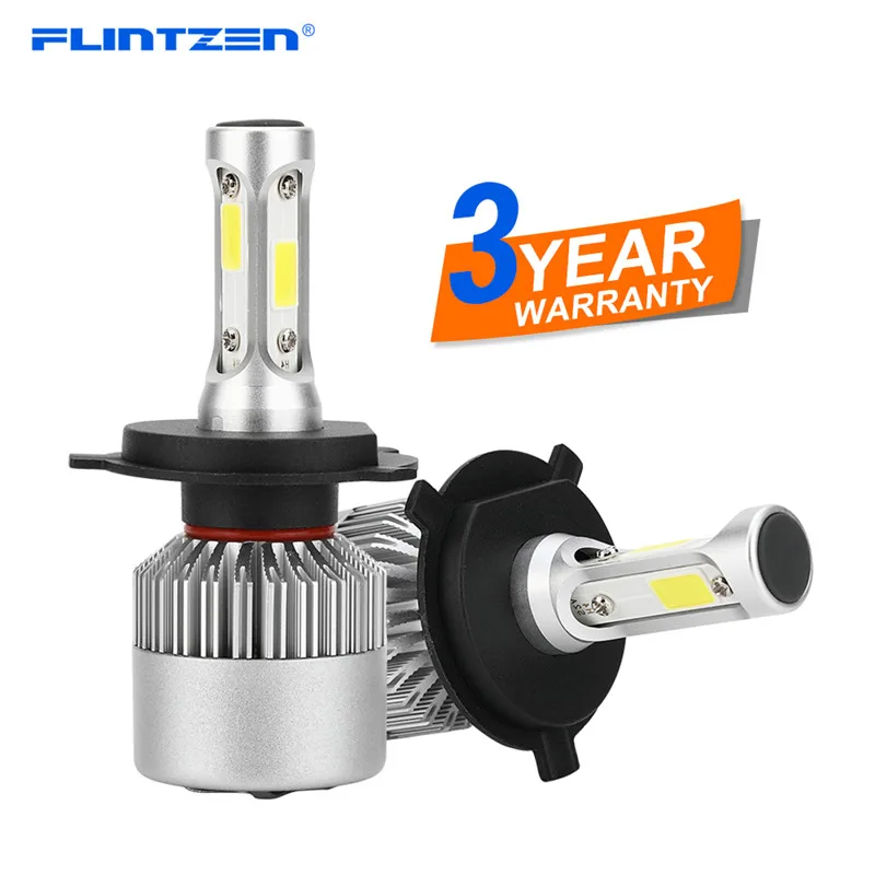 Flintzen H4 Hi/lo H7 H11 9006 светодиодный автомобильный фонарь 9005 HB3 HB4 H1 H13 Высокая мощность