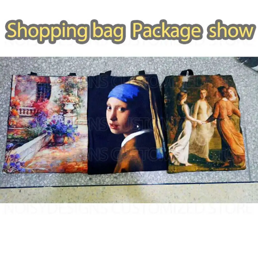 Famous Painting Shopping Bags Travel Custom Bags Reusable Handbag Women Shoulder Cloth Pouch Foldable Girl Olils Large Linen Bag
Famous Painting Shopping Bags Travel Custom Bags Reusable Handbag Women Shoulder Cloth Pouch Foldable Girl Olils Large Linen Bag