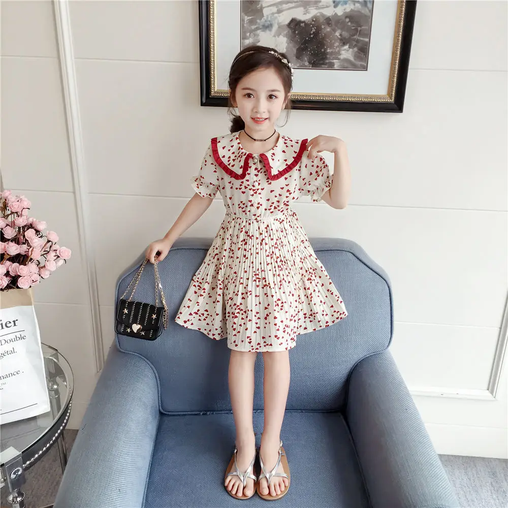 Girls Summer Dress Korean Children's Clothing Lotus Leaf Doll Collar Colour Loving Kids Princess Dresses 2-6 Years 198103
Girls Summer Dress Korean Children's Clothing Lotus Leaf Doll Collar Colour Loving Kids Princess Dresses 2-6 Years 198103
