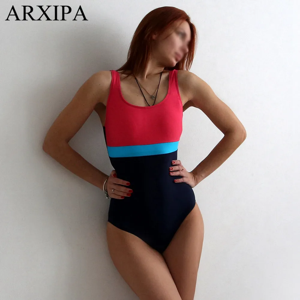 ARXIPA 2019 цельный спортивный купальник женский с открытой спиной тренировочный