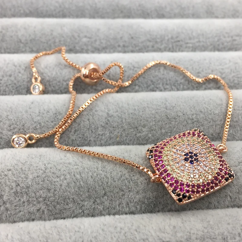 Rose Gold Color 18*18mm S Turkey Evil Eye Hamsa Fatima Hand Charms for Women Adjustable Bracelets CZ jewelry
Rose Gold Color 18*18mm S Turkey Evil Eye Hamsa Fatima Hand Charms for Women Adjustable Bracelets CZ jewelry