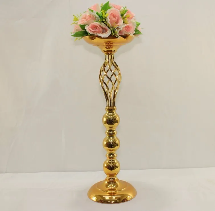 

Свадебный центральный столик 61 см (24 дюйма), золотой свадебный центральный столик, свадебная ваза для цветов, свадебные принадлежности, 10 шт.