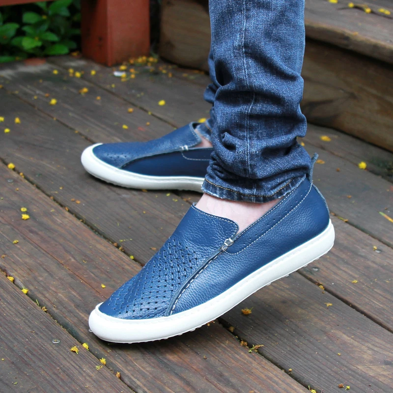 Summer Shoes Men Loafers Breathable Soft Leather Men Shoes Casual Slip On Blue Brown
Summer Shoes Men Loafers Breathable Soft Leather Men Shoes Casual Slip On Blue Brown