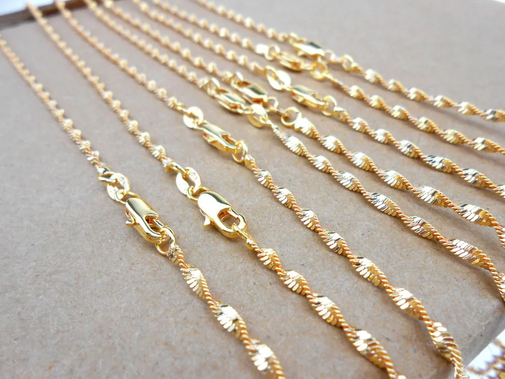 5PCS twisted chain for pendant 18inch wholesale drop shipping NEW double water wave chain necklace
5PCS twisted chain for pendant 18inch wholesale drop shipping NEW double water wave chain necklace