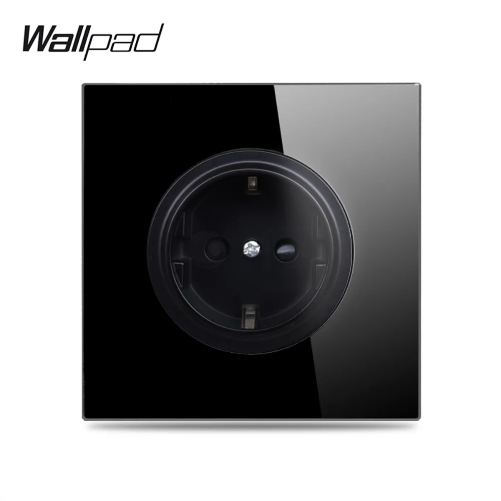 Wallpad L6 Black Tempered Glass Panel EU Wall Socket Electrical Power German Outlet 16A Round Design
Wallpad L6 Black Tempered Glass Panel EU Wall Socket Electrical Power German Outlet 16A Round Design