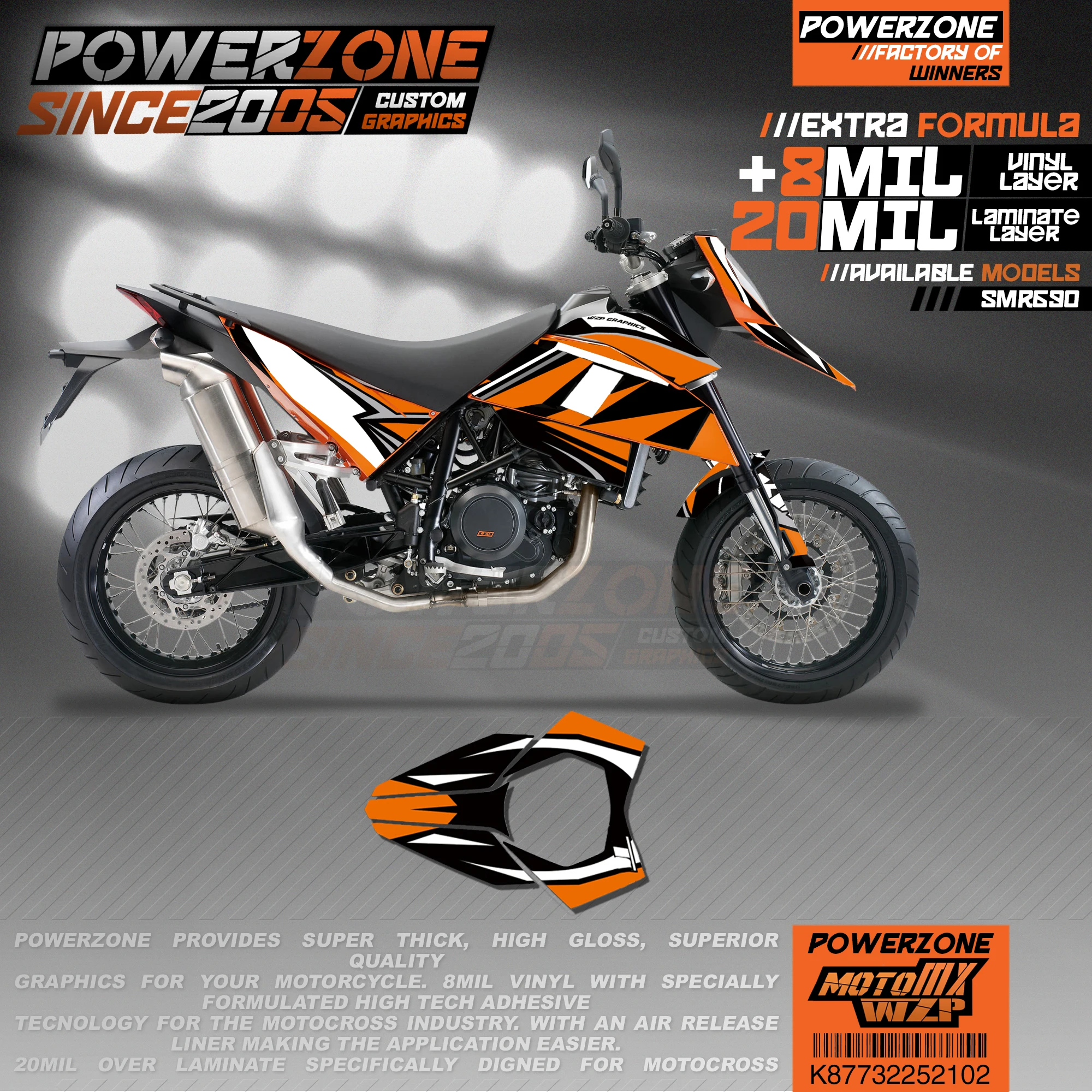 PowerZone Custom Team Graphics Backgrounds Decals 3M Stickers Kit For KTM SM SMR690 2007-2011 102
PowerZone Custom Team Graphics Backgrounds Decals 3M Stickers Kit For KTM SM SMR690 2007-2011 102