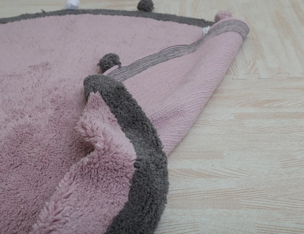 120cm Thick Fleece Pom Pom Kids Room Decoration Plush Play Mat Rug Anti-slip Big Round Floor Carpets Mat Baby Crawling Rug
120cm Thick Fleece Pom Pom Kids Room Decoration Plush Play Mat Rug Anti-slip Big Round Floor Carpets Mat Baby Crawling Rug