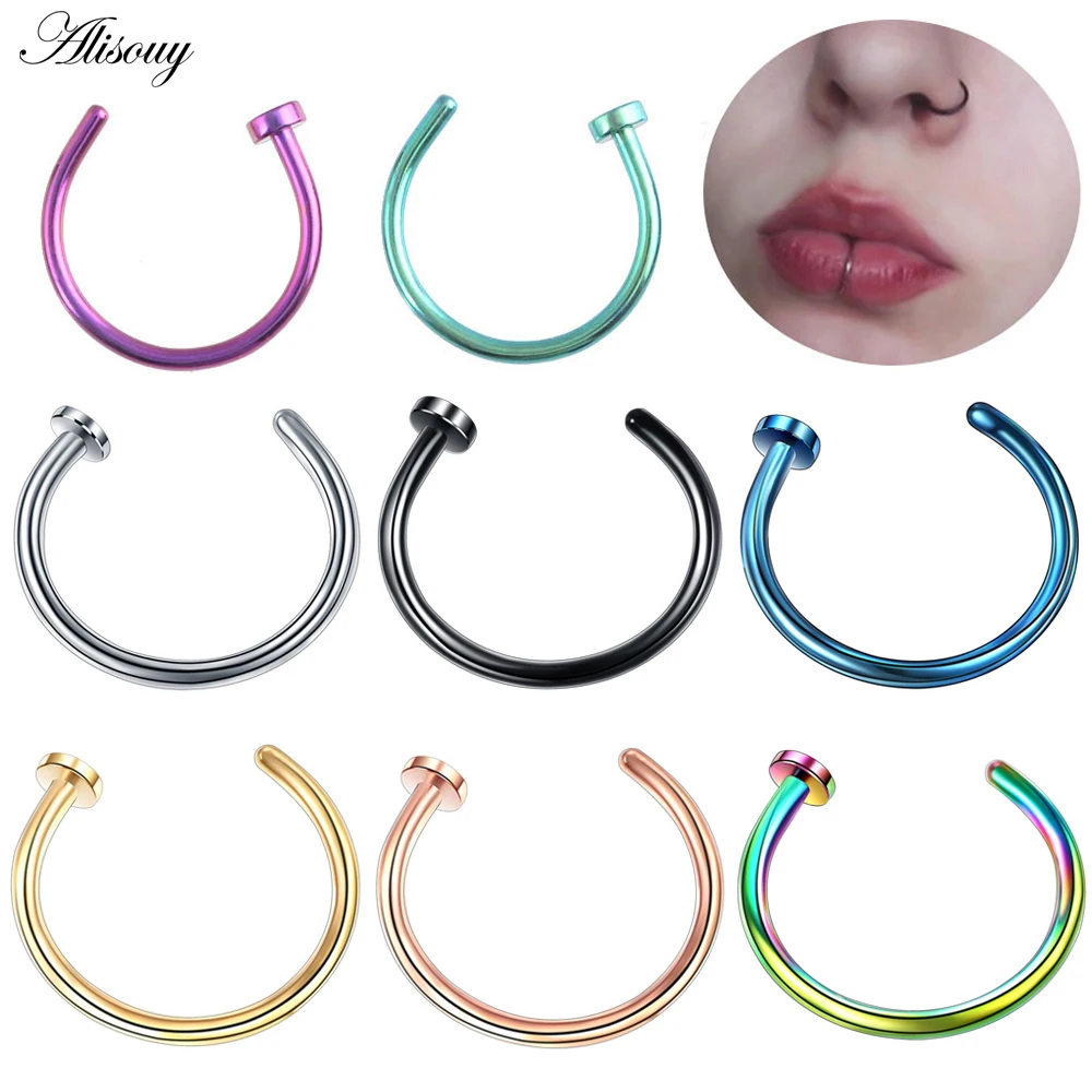 1pc Alisouy Fake Septum Medical Titanium Steel Nose Ring Gold Silver Color Body Clip Hoop For Women Septum Piercing Jewelry Gift
1pc Alisouy Fake Septum Medical Titanium Steel Nose Ring Gold Silver Color Body Clip Hoop For Women Septum Piercing Jewelry Gift