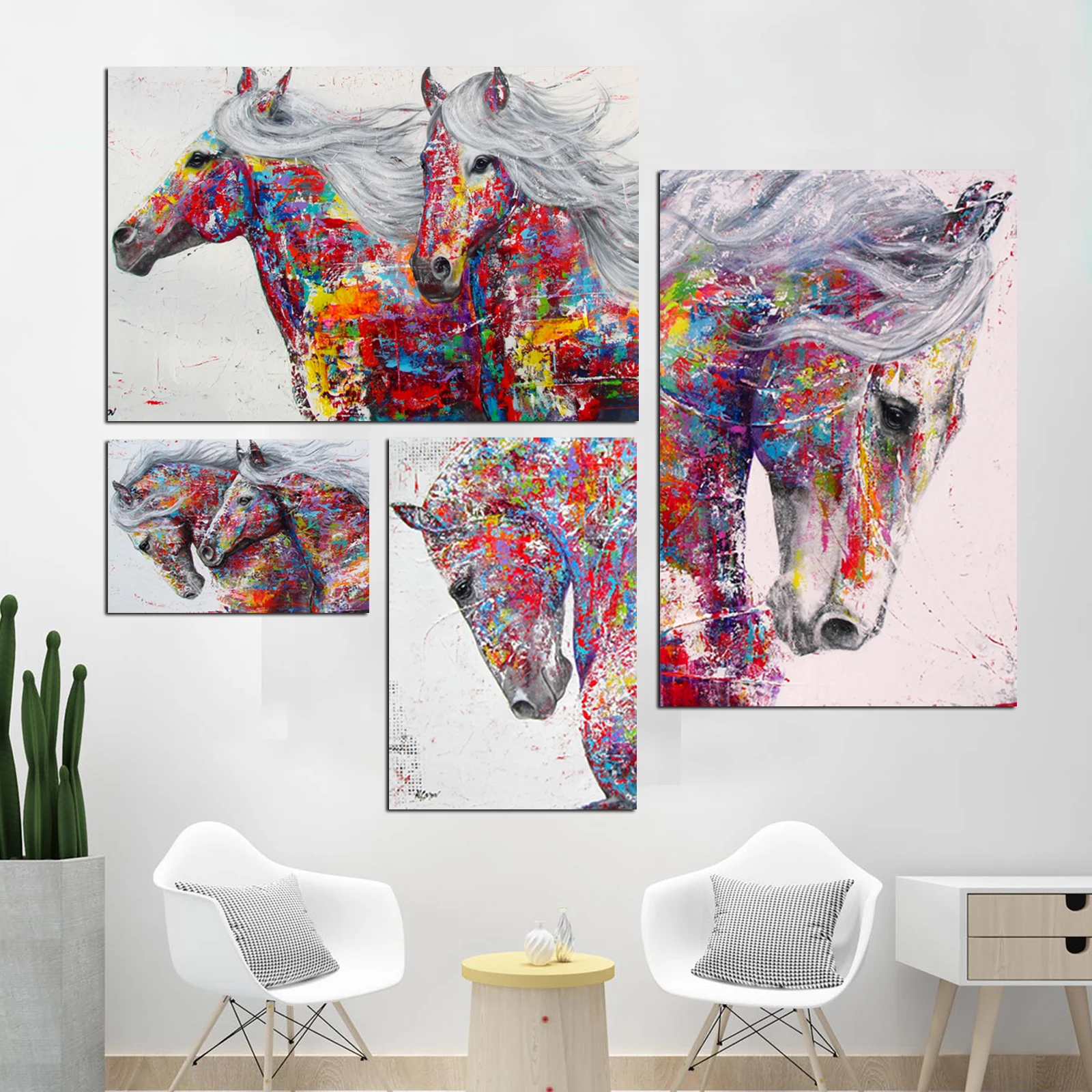 Graffiti Art Colorful Horses Wall Print Modern Pop Art Frame Scroll Canvas Painting Poster Wall Pictures Home Decor for Bedroom
Graffiti Art Colorful Horses Wall Print Modern Pop Art Frame Scroll Canvas Painting Poster Wall Pictures Home Decor for Bedroom