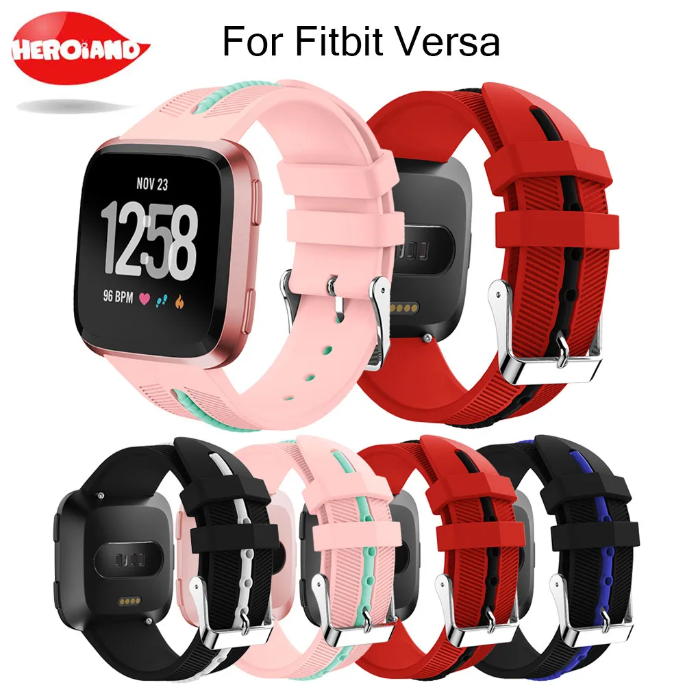 

4 Colors Silicone Watchband High Quality Replacement Wrist Band Silicon Strap Clasp For Fitbit versa Smart Wristband Watch