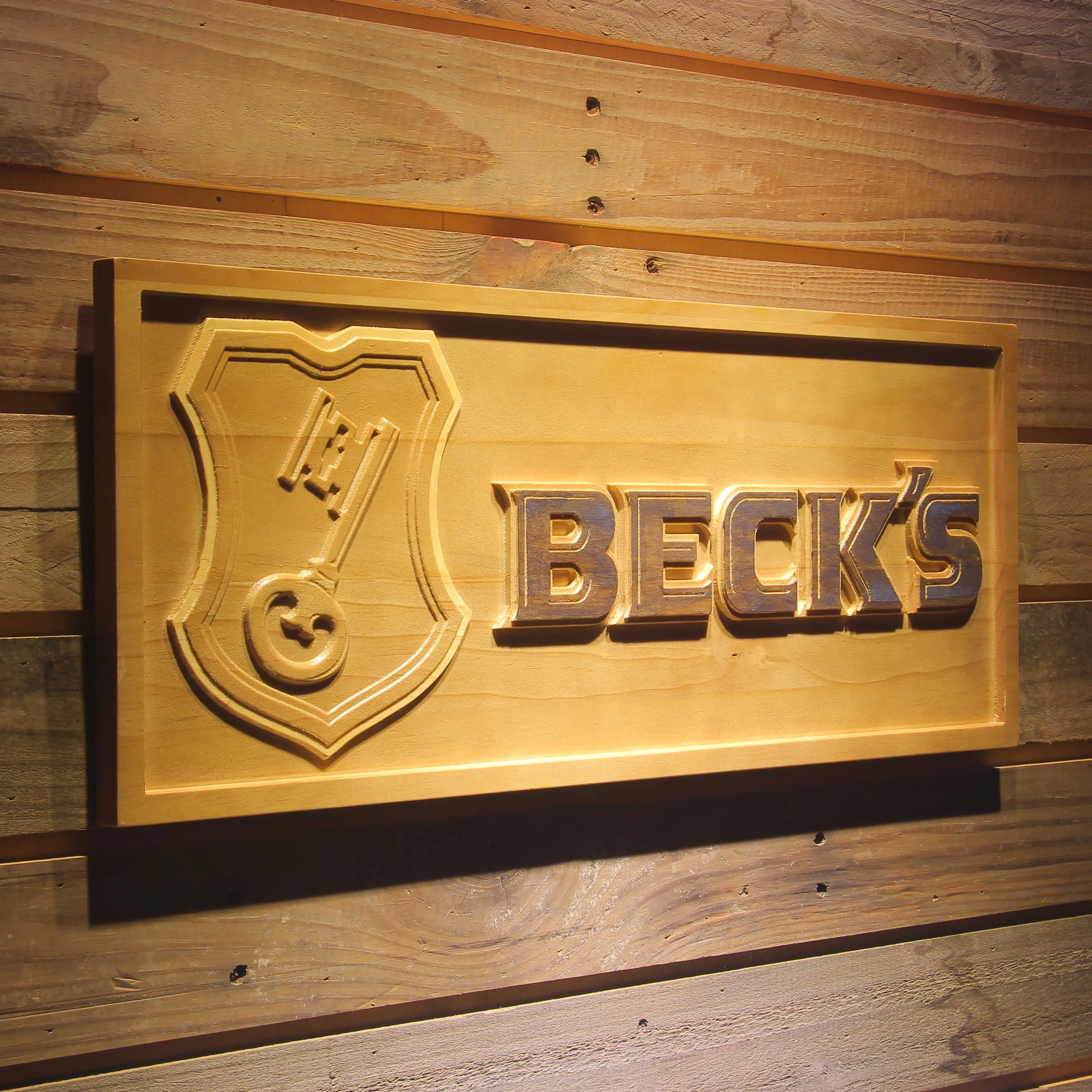 Деревянные 3D знаки BECK'S Beer |