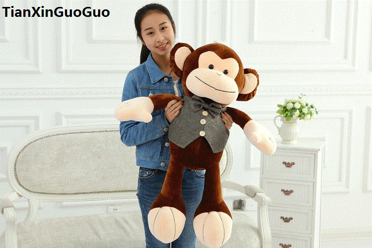 fillings toy large 85cm cute brown monkey plush toy dressed coat monkey soft doll hugging pillow birthday gift s0561
fillings toy large 85cm cute brown monkey plush toy dressed coat monkey soft doll hugging pillow birthday gift s0561