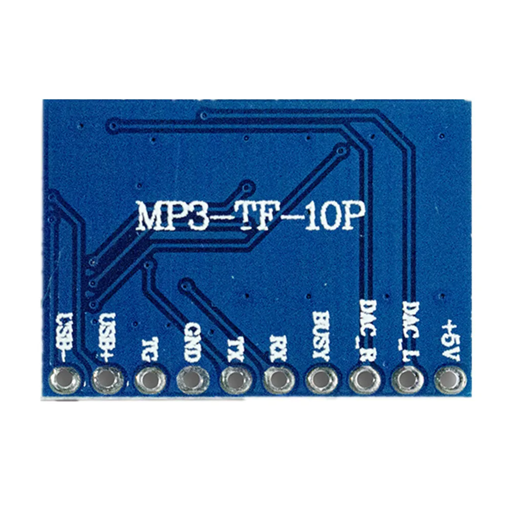 MP3-TF-10P серийный Однорядный pin 10P MP3 голосовой модуль 10pin WAV последовательный порт