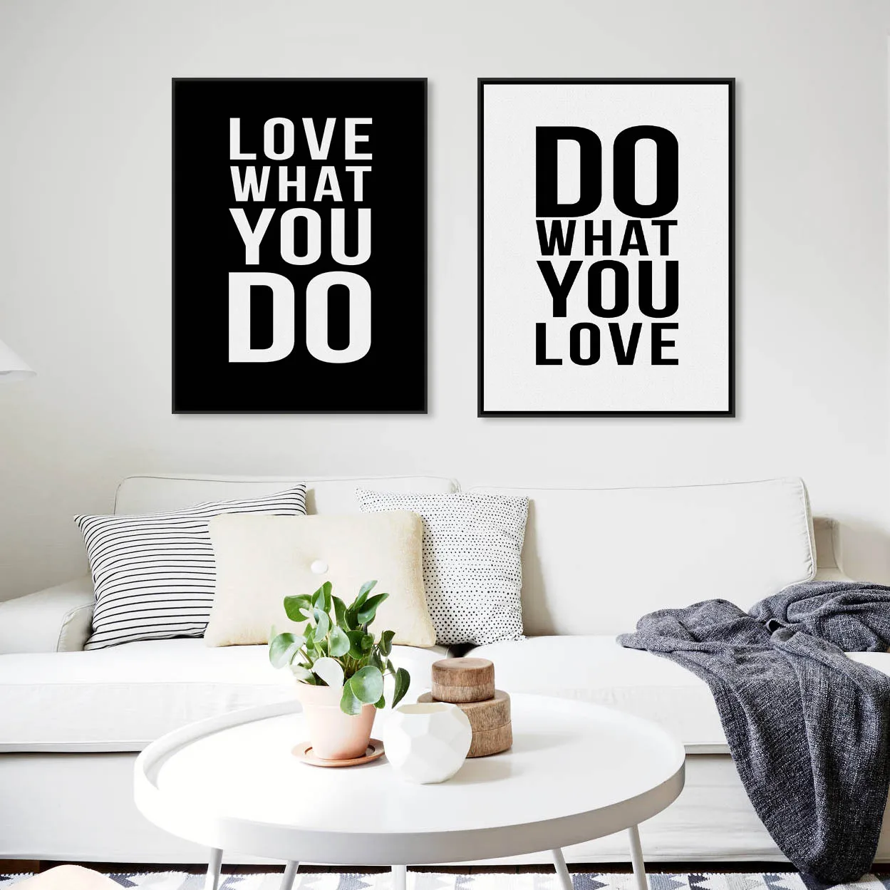 Минималистичная черно-белая Мотивационная типография Love Quotes A4 постер принт