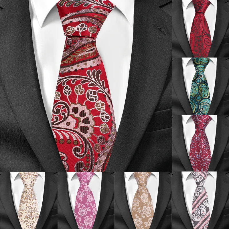 New Casual Floral Ties Jacquard Classic Necktie For Men Suits Mens Business Neck Tie Cravats 8cm Width Groom Neckties
New Casual Floral Ties Jacquard Classic Necktie For Men Suits Mens Business Neck Tie Cravats 8cm Width Groom Neckties