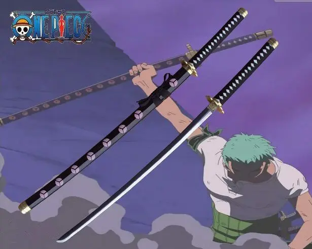 S1512 японский аниме ONE PIECE RORONOA ZORO SHUSUI BLACK меч ружье Металл 41 1"|black sword|anime one piecemetal black