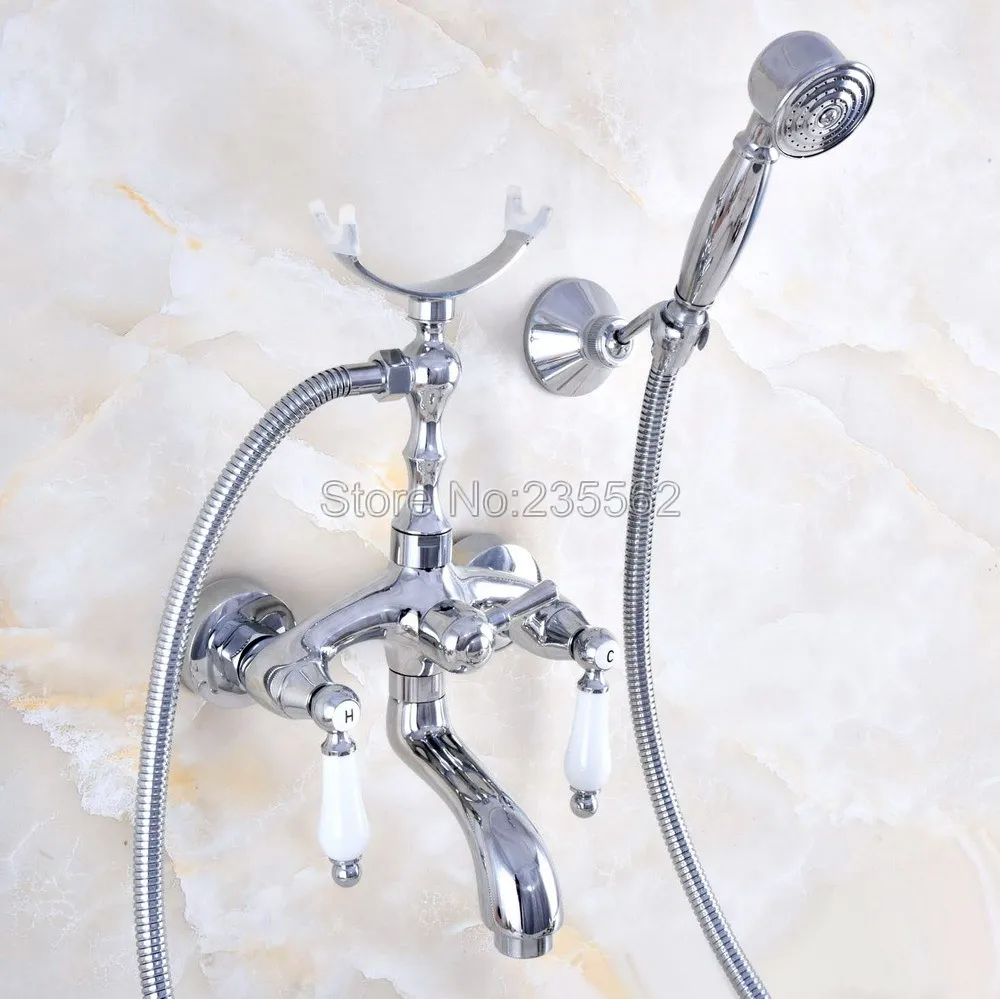 Chrome Bathroom Bath Wall Mounted Hand Held Shower Head Kit Shower Faucet Sets lna745
Chrome Bathroom Bath Wall Mounted Hand Held Shower Head Kit Shower Faucet Sets lna745