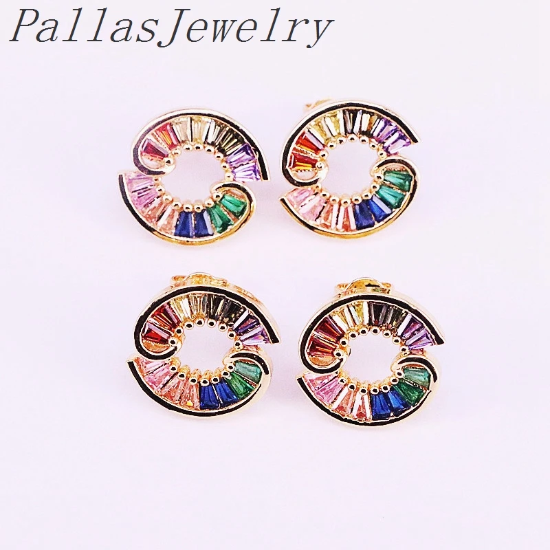 6Pairs Colorful cz zircon micro pave pretty earrings for Women Girl, fashion jewelry high quality stud earrings 
6Pairs Colorful cz zircon micro pave pretty earrings for Women Girl, fashion jewelry high quality stud earrings