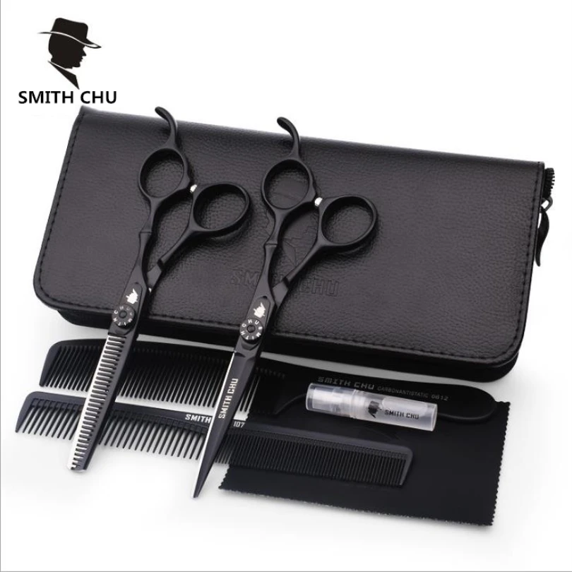 Smith Chu High Quality Cutting Scissors 6Inch 440C Stainless Steel Professional Salon Barbers Thinning Scissor Hair Scissors Set
Smith Chu High Quality Cutting Scissors 6Inch 440C Stainless Steel Professional Salon Barbers Thinning Scissor Hair Scissors Set