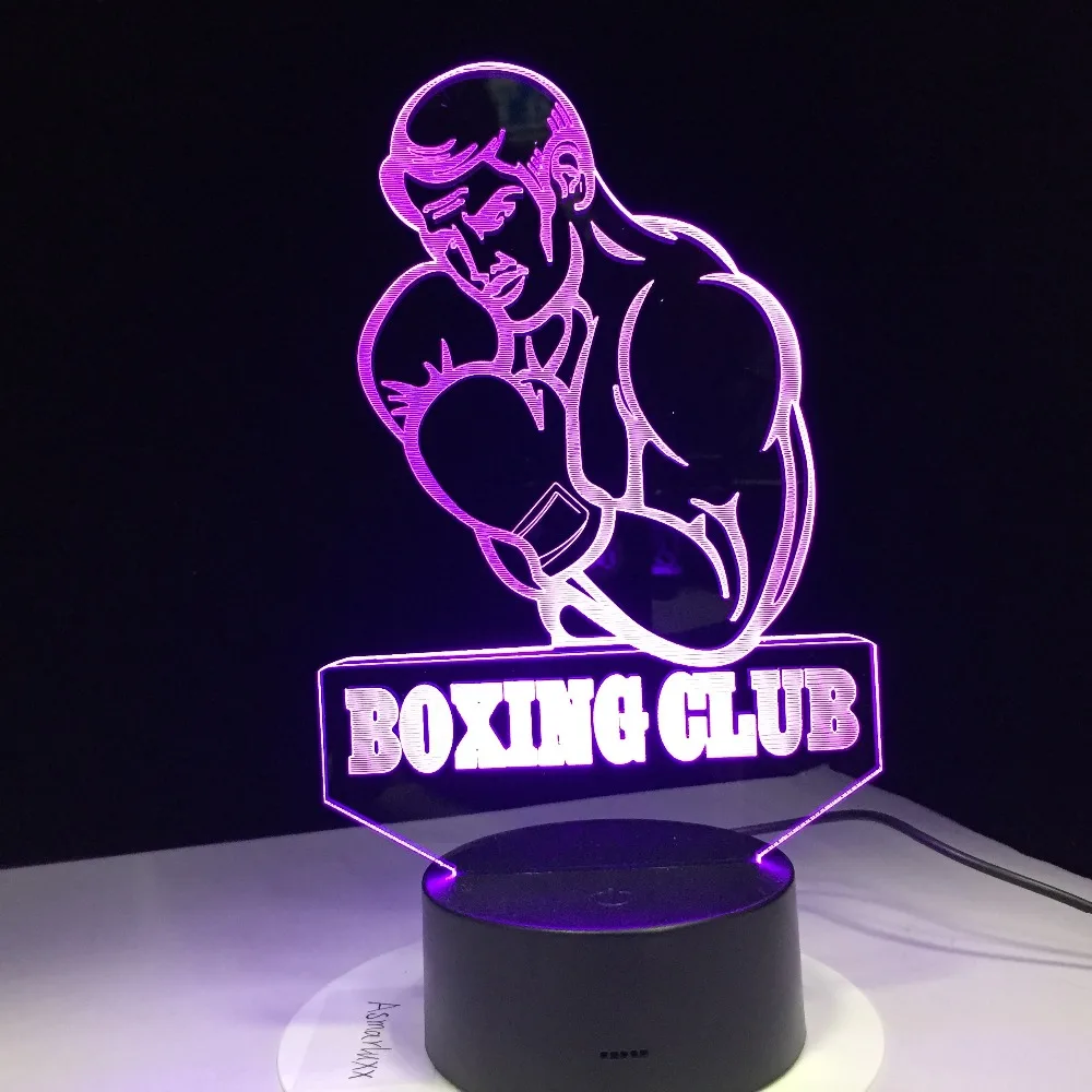 Boxing Man 3D LED Night Light Visual Modelling For Boxing Club Enthusiast Touch Button USB Table Lamp Home Decor Sleeping Light
Boxing Man 3D LED Night Light Visual Modelling For Boxing Club Enthusiast Touch Button USB Table Lamp Home Decor Sleeping Light