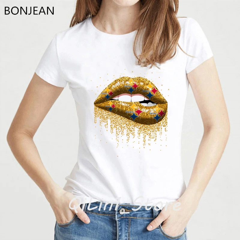 Эстетичная футболка для макияжа Женская привлекательная с золотым блестящим