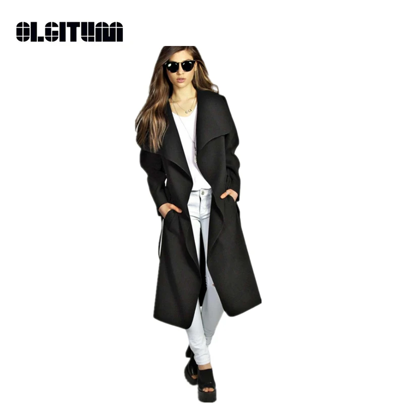 New 2020 Autumn Winter Slim Woolen Women Coat European Belt Pockets Large Size Solid Elegant Outwear Windbreaker Sashes M-2XL
New 2020 Autumn Winter Slim Woolen Women Coat European Belt Pockets Large Size Solid Elegant Outwear Windbreaker Sashes M-2XL