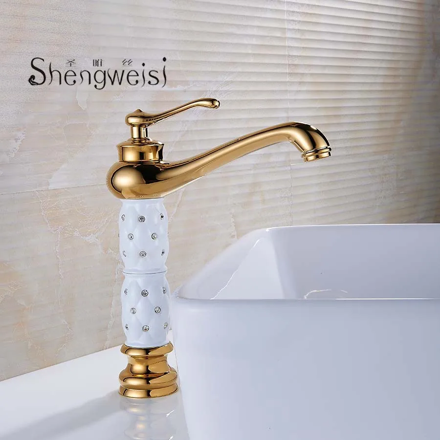 Basin Faucets Euro Gold Washbasin Faucet Luxury Tall Bathroom Basin Taps Single Handle Vanity Single Hole Mixer Water Taps E
Basin Faucets Euro Gold Washbasin Faucet Luxury Tall Bathroom Basin Taps Single Handle Vanity Single Hole Mixer Water Taps E