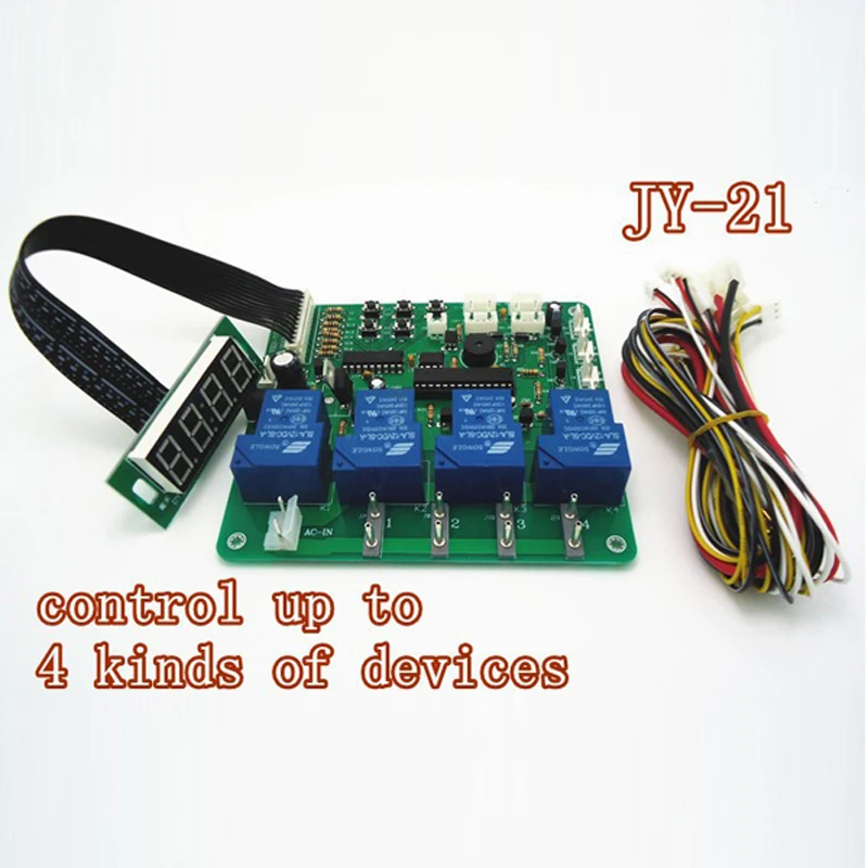 JY-21 Time Controlling Board Timer Board Power Supply for up to 4 devices washing machine massage chair coffee machine
JY-21 Time Controlling Board Timer Board Power Supply for up to 4 devices washing machine massage chair coffee machine