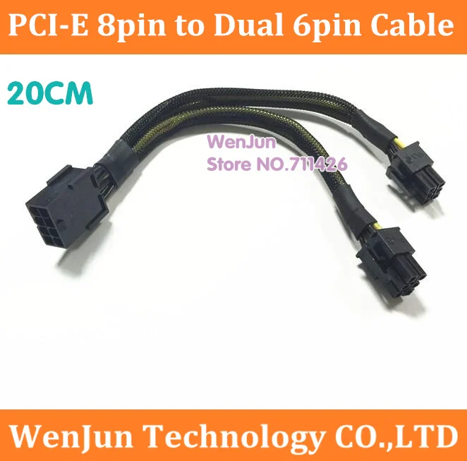 50 шт. Бесплатная доставка PCI Express pci-e 8pin женский двойной порт 6pin видео Графика