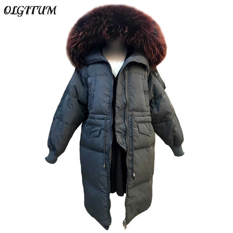 High quality 2019 winter new women duck cotton coat True fox fur collar hooded parka long loose warm outerwear coat fashion
High quality 2019 winter new women duck cotton coat True fox fur collar hooded parka long loose warm outerwear coat fashion