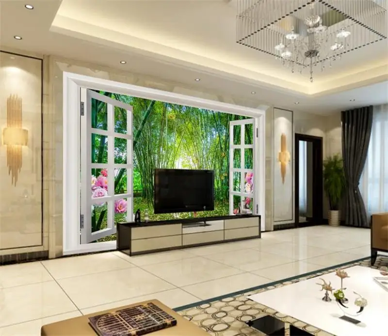 Настенные 3d обои для комнат, фото на заказ, с окном, бамбуковыми цветами, картина на стену, нетканые настенные 3D-обои для стен
Настенные 3d обои для комнат, фото на заказ, с окном, бамбуковыми цветами, картина на стену, нетканые настенные 3D-обои для стен