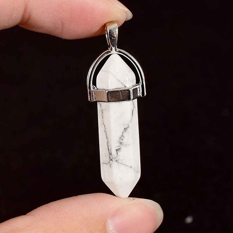 30mm Tumbled Stone natural Hexagonal Column white howlite Healing Crystals Polished Stones And Mineral Reiki Pendulum home Decor
30mm Tumbled Stone natural Hexagonal Column white howlite Healing Crystals Polished Stones And Mineral Reiki Pendulum home Decor