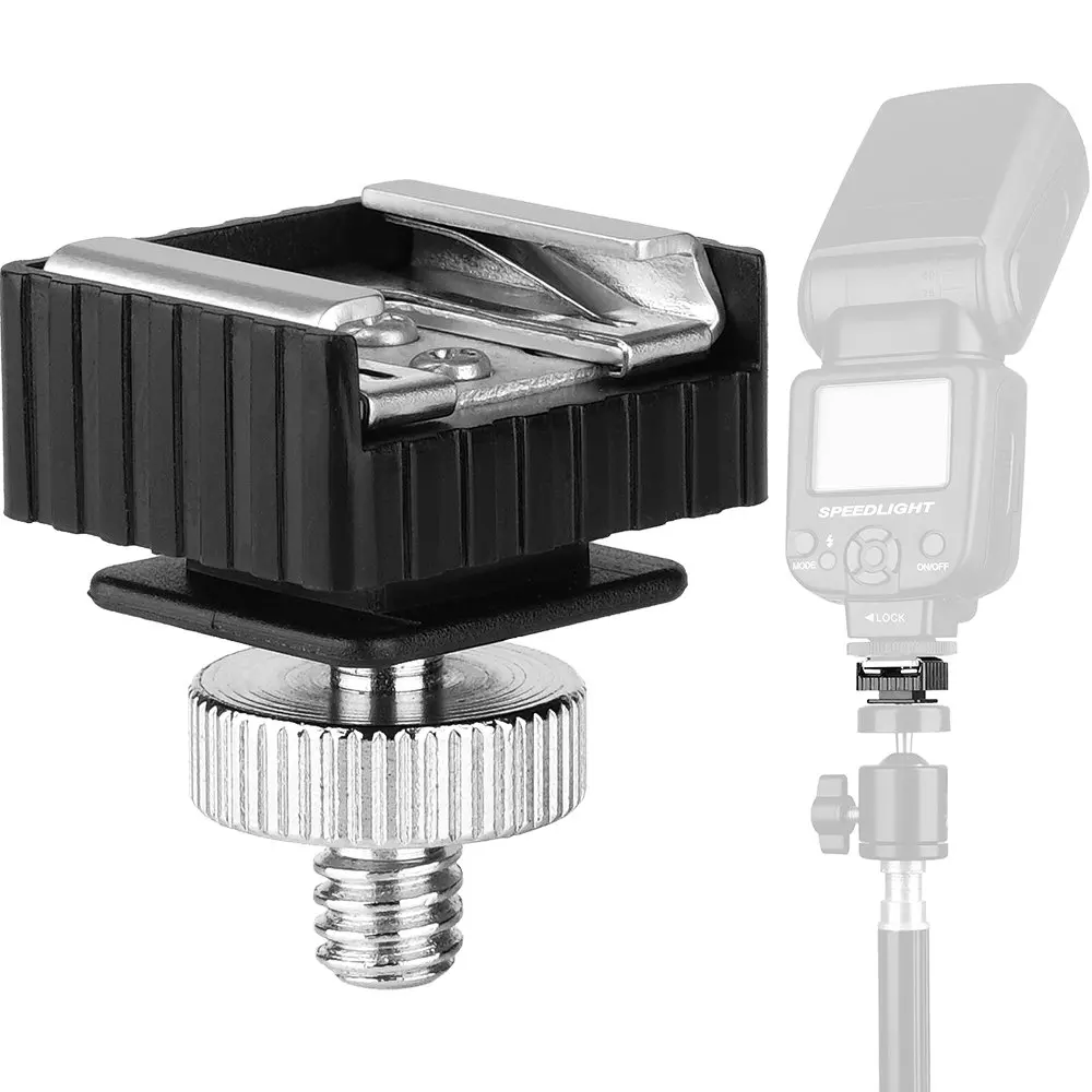 Flash Hot Shoe Mount Adapter to 1/4 Thread Hole with 1/4"-20 Male to 1/4"-20 Male Tripod Screw Adapter for Flash Holder Bracket
Flash Hot Shoe Mount Adapter to 1/4 Thread Hole with 1/4"-20 Male to 1/4"-20 Male Tripod Screw Adapter for Flash Holder Bracket