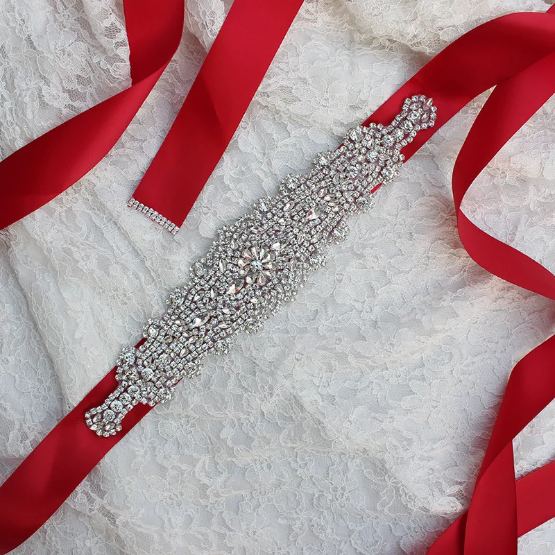 Crystal Bridal Belt Handmade Rhinestones Wedding Belt Silver Diamond Wedding Bridal Accessorie
Crystal Bridal Belt Handmade Rhinestones Wedding Belt Silver Diamond Wedding Bridal Accessorie