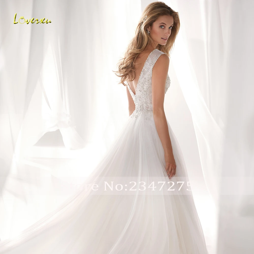 Loverxu Vestido De Noiva Sexy Illusion A Line Wedding Dresses 2019 Luxury V Neck Court Train Zipper Lace Beaded Bridal Gown
Loverxu Vestido De Noiva Sexy Illusion A Line Wedding Dresses 2019 Luxury V Neck Court Train Zipper Lace Beaded Bridal Gown