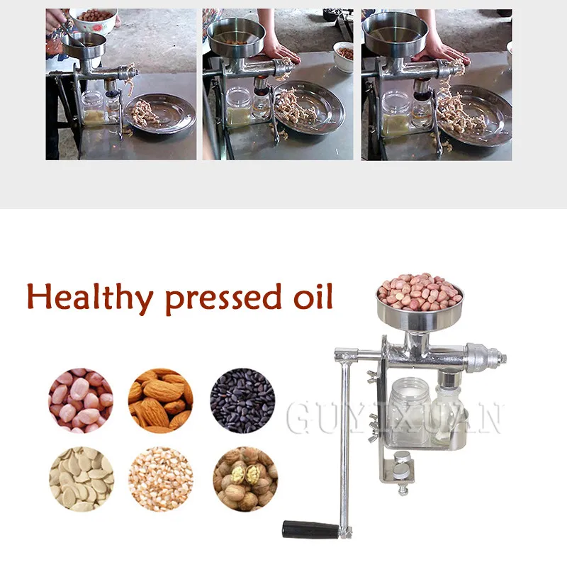 Manual Oil Press Machine Household Oil Extractor Peanut Nuts Seeds Oil Press Machine Expeller
Manual Oil Press Machine Household Oil Extractor Peanut Nuts Seeds Oil Press Machine Expeller