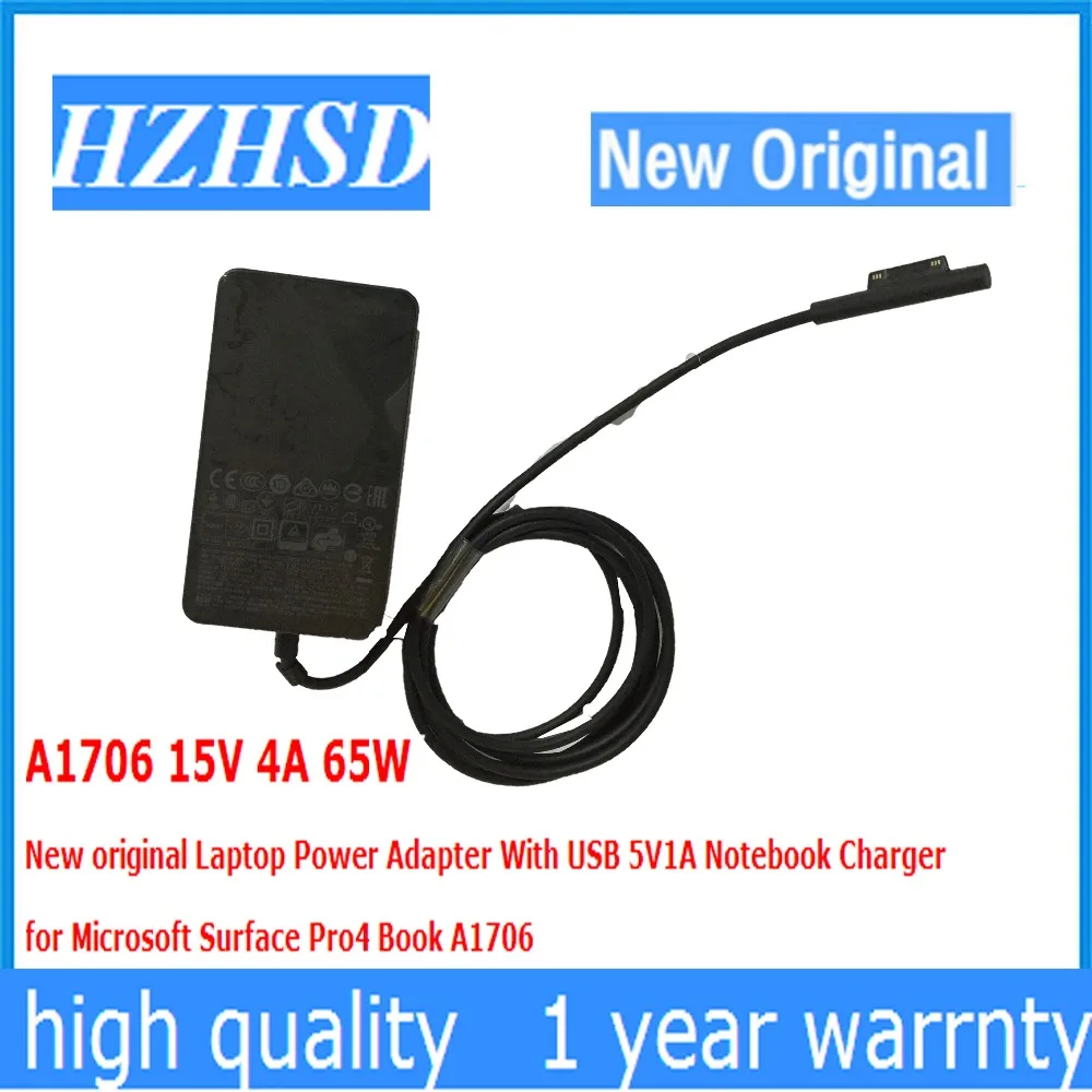 New original A1706 15V 4A 65W Laptop Power Adapter With USB 5V 1A Notebook Charger for Microsoft Surface Pro4 Book 1706
New original A1706 15V 4A 65W Laptop Power Adapter With USB 5V 1A Notebook Charger for Microsoft Surface Pro4 Book 1706