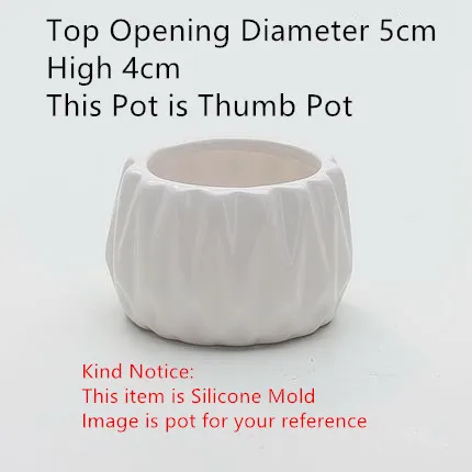 Pure Handmade Silicone Mold for Concrete Flower Mini Thumb Pot DIY Flowerpot Cement Planter Making Mould
Pure Handmade Silicone Mold for Concrete Flower Mini Thumb Pot DIY Flowerpot Cement Planter Making Mould