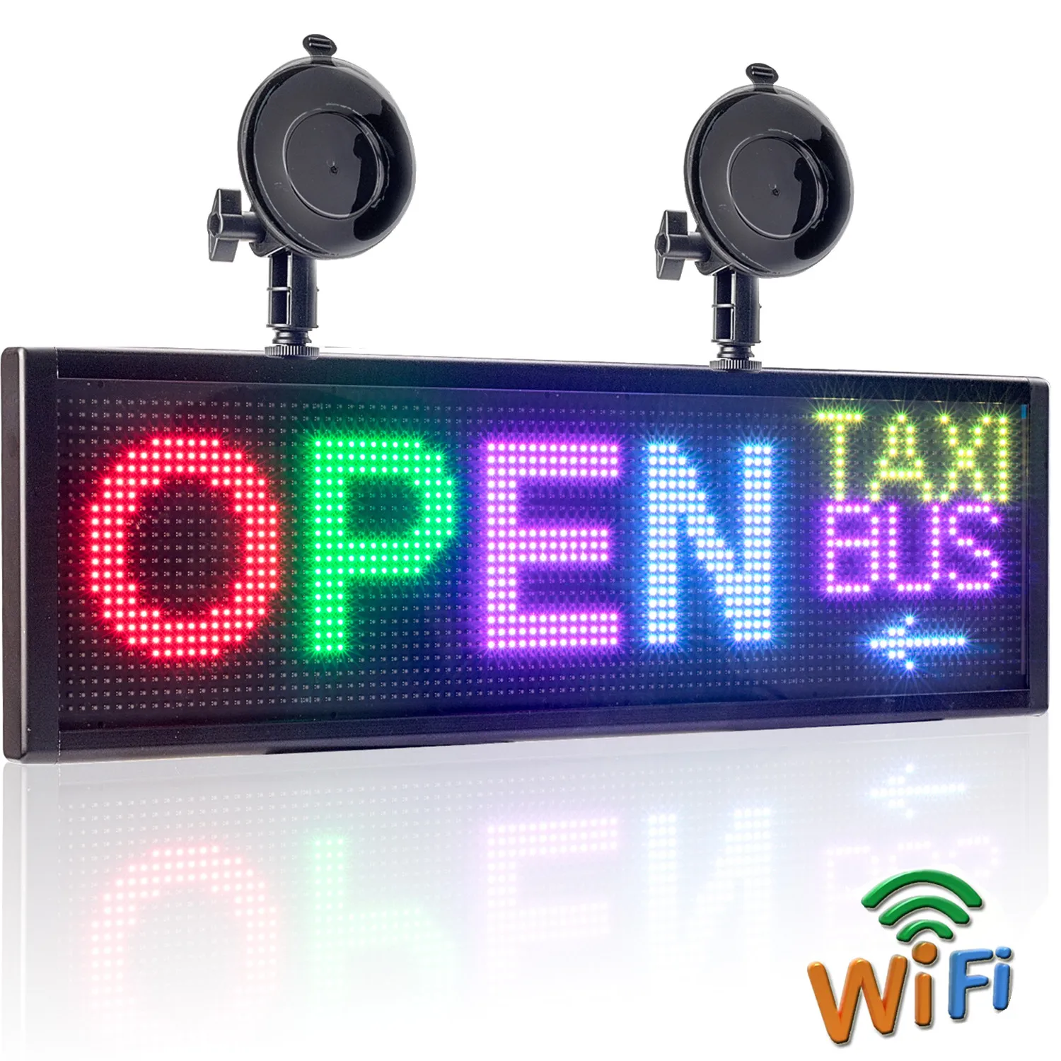 12v P5MM 24*96 Points car Full color RGB Led Sign wifi Programmable scrolling information Multi-functio LED display panel
12v P5MM 24*96 Points car Full color RGB Led Sign wifi Programmable scrolling information Multi-functio LED display panel