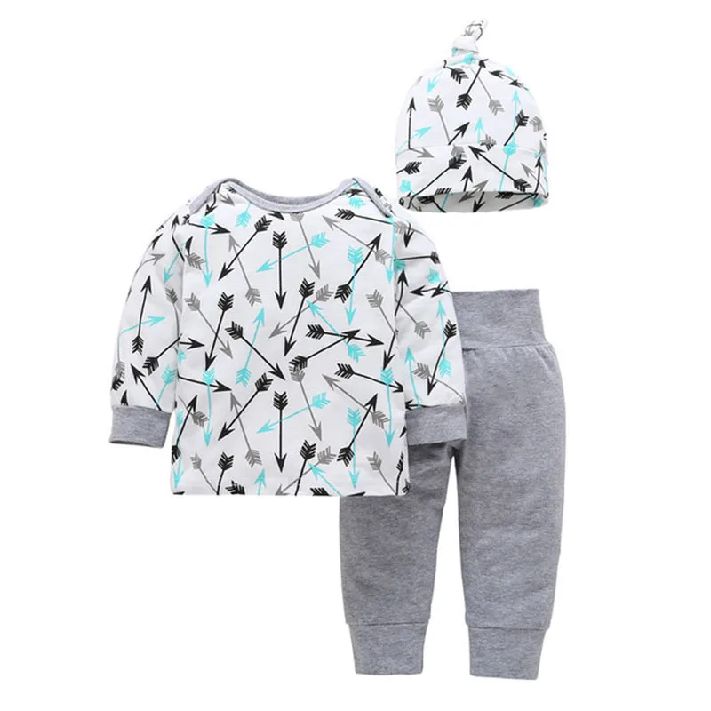 2018 New baby Clothing 3 Pieces Set long-sleeved Tops arrow T-shirt+ hat+ grey pants Newborn infant toddle baby girl clothes set
2018 New baby Clothing 3 Pieces Set long-sleeved Tops arrow T-shirt+ hat+ grey pants Newborn infant toddle baby girl clothes set