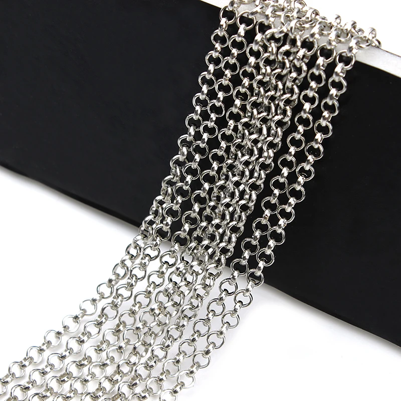 LINSOIR 2Meter/pak 2 3 4 5 7 mm 316L Stainless Steel Chain Bulk Fitting for Necklace Bracelet Jewelry Making Materials F2243
LINSOIR 2Meter/pak 2 3 4 5 7 mm 316L Stainless Steel Chain Bulk Fitting for Necklace Bracelet Jewelry Making Materials F2243