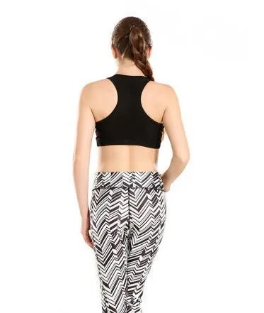 Women Black White Striped Print Fitness Short Vest Workout Wireless Underwear Seamless Stretch Tank Top Fiber Hiphop Soft Bra
Women Black White Striped Print Fitness Short Vest Workout Wireless Underwear Seamless Stretch Tank Top Fiber Hiphop Soft Bra