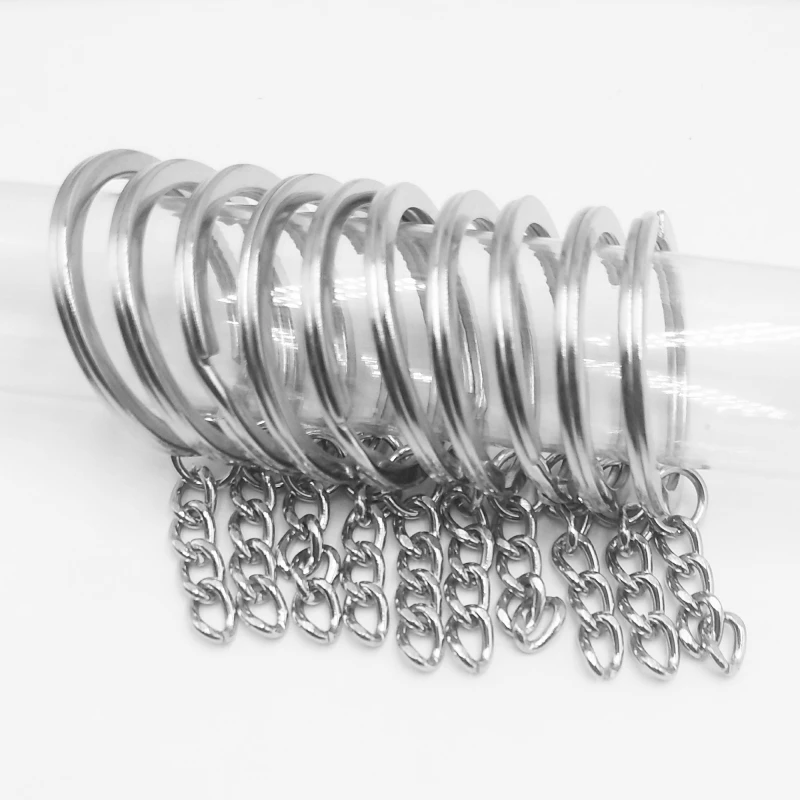 10pcsDIY Handmade Material Key Chain 30mm Round Long Chain Key Ring Silver Keychain
10pcsDIY Handmade Material Key Chain 30mm Round Long Chain Key Ring Silver Keychain