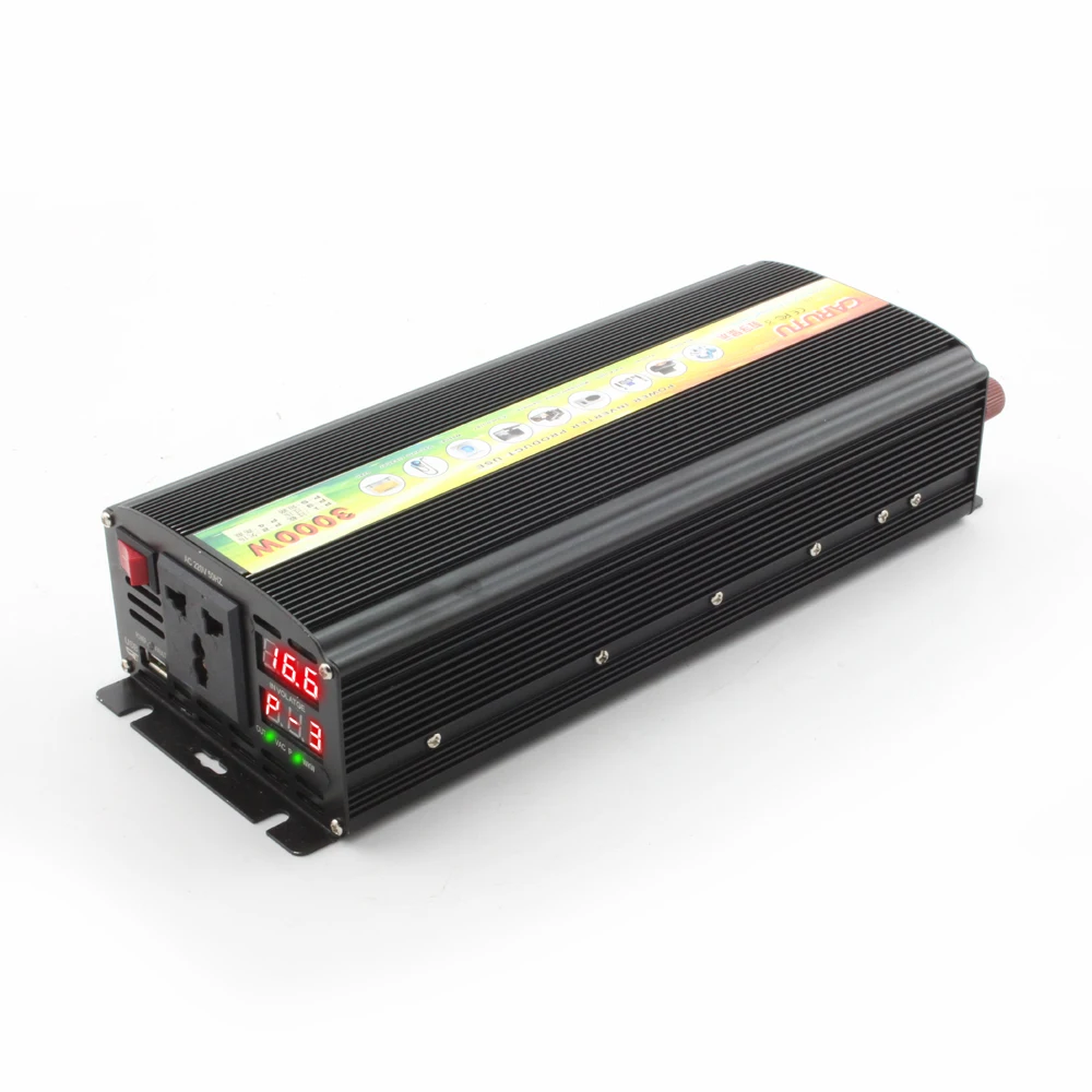 high end peak power 3000W power inverter 24v 220v modified sine wave inverter solar with new P-1/2/3 fault code display and USB
high end peak power 3000W power inverter 24v 220v modified sine wave inverter solar with new P-1/2/3 fault code display and USB