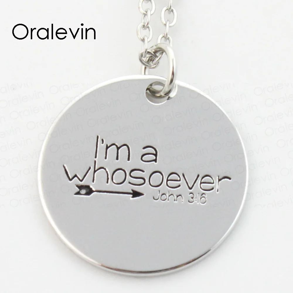 Wholesale I AM A WHOSOEVER Engraved Pendant Charms Necklace Lover Gift Jewelry 10Pcs/Lot,#LN199
Wholesale I AM A WHOSOEVER Engraved Pendant Charms Necklace Lover Gift Jewelry 10Pcs/Lot,#LN199