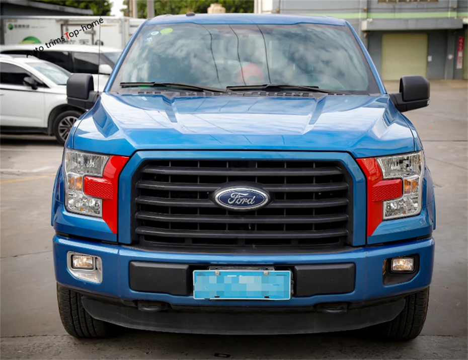 Yimaautotrims передние фары лампа для век Крышка бровей отделка 2 шт. подходит Ford F150 2015