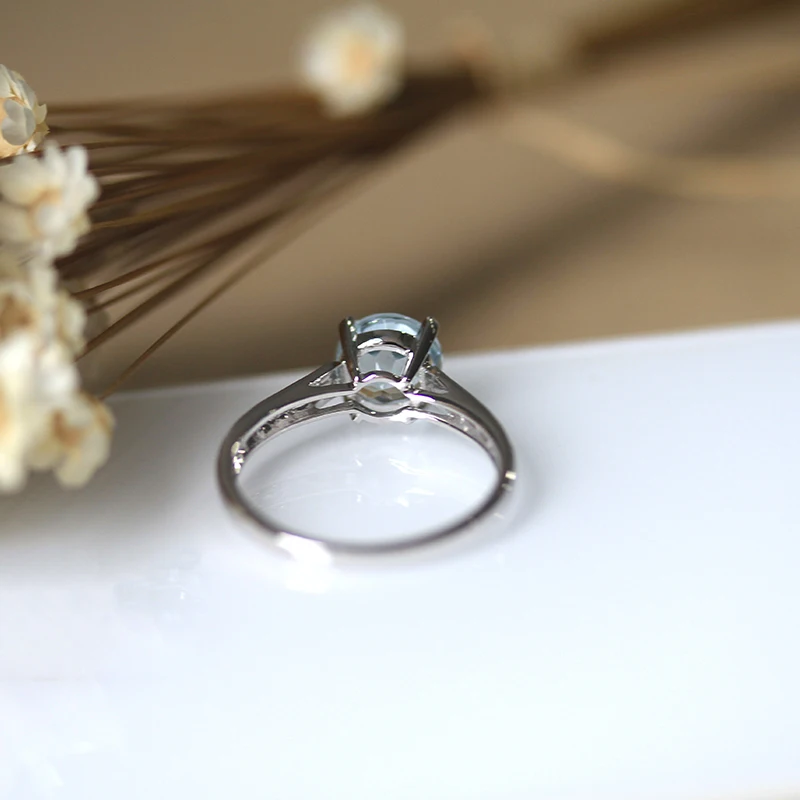 DUPUY 14k Rose Gold Rings 6.5mm 1.0ct Round Cutting Aquamarine Rings Classic 0.2ct Diamond Engagement Wedding Rings D180033
DUPUY 14k Rose Gold Rings 6.5mm 1.0ct Round Cutting Aquamarine Rings Classic 0.2ct Diamond Engagement Wedding Rings D180033